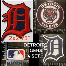 DETROIT TIGERS LOT SET OF 4 IRON ON PATCHES