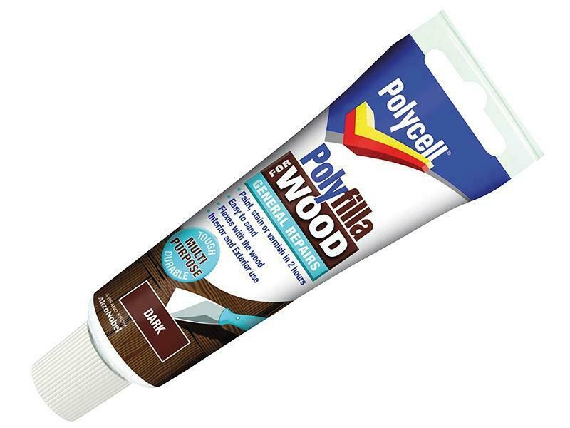 Polycell Polyfilla For Wood General Repairs Tube Dark 75G PLCWGRD75