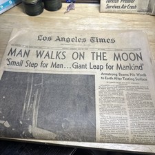 Los Angeles Times Man Walks On The Moon July 21, 1969 5 Part 84p  Neil Armstrong