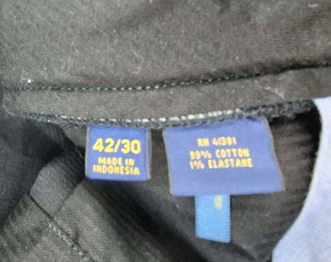 Polo Ralph Lauren Corduroy Pants Men’s Sz 42x30 Black Stretch Classic Fit thumbnail 7