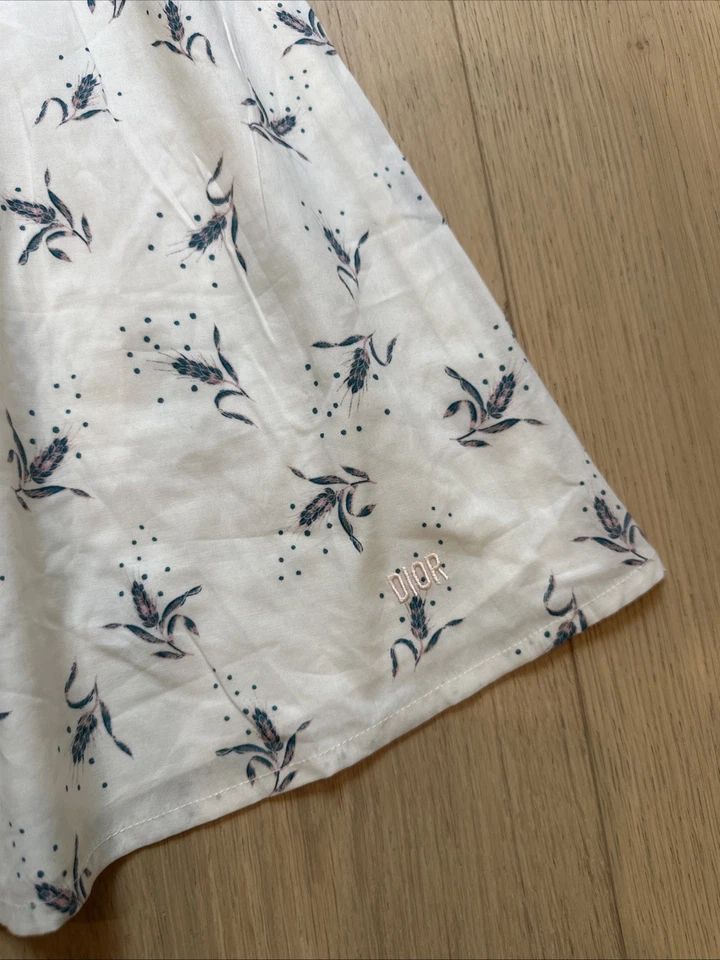 Nueva Falda Larga Con Etiquetas 100% Auténtica CHRISTIAN DIOR Niñas - 8 Años - BLANCA Foto 2 de 4
