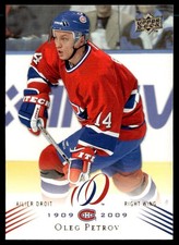 2008-09 Upper Deck Montreal Canadiens Centennial Oleg Petrov Montreal Canadiens