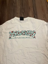 Thrasher Skateboard Magazine T-Shirt Sz Medium White Skate