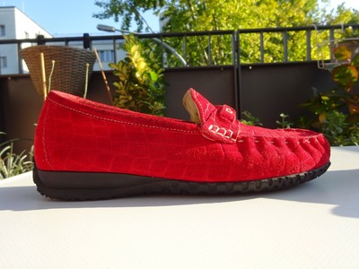 HELVESKO Damen Schuhe Ballerinas Wildleder Rot Swiss Made Gr.37 TOP | eBay