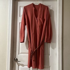 JustFab Shirt Dress Coral 2X With Belt