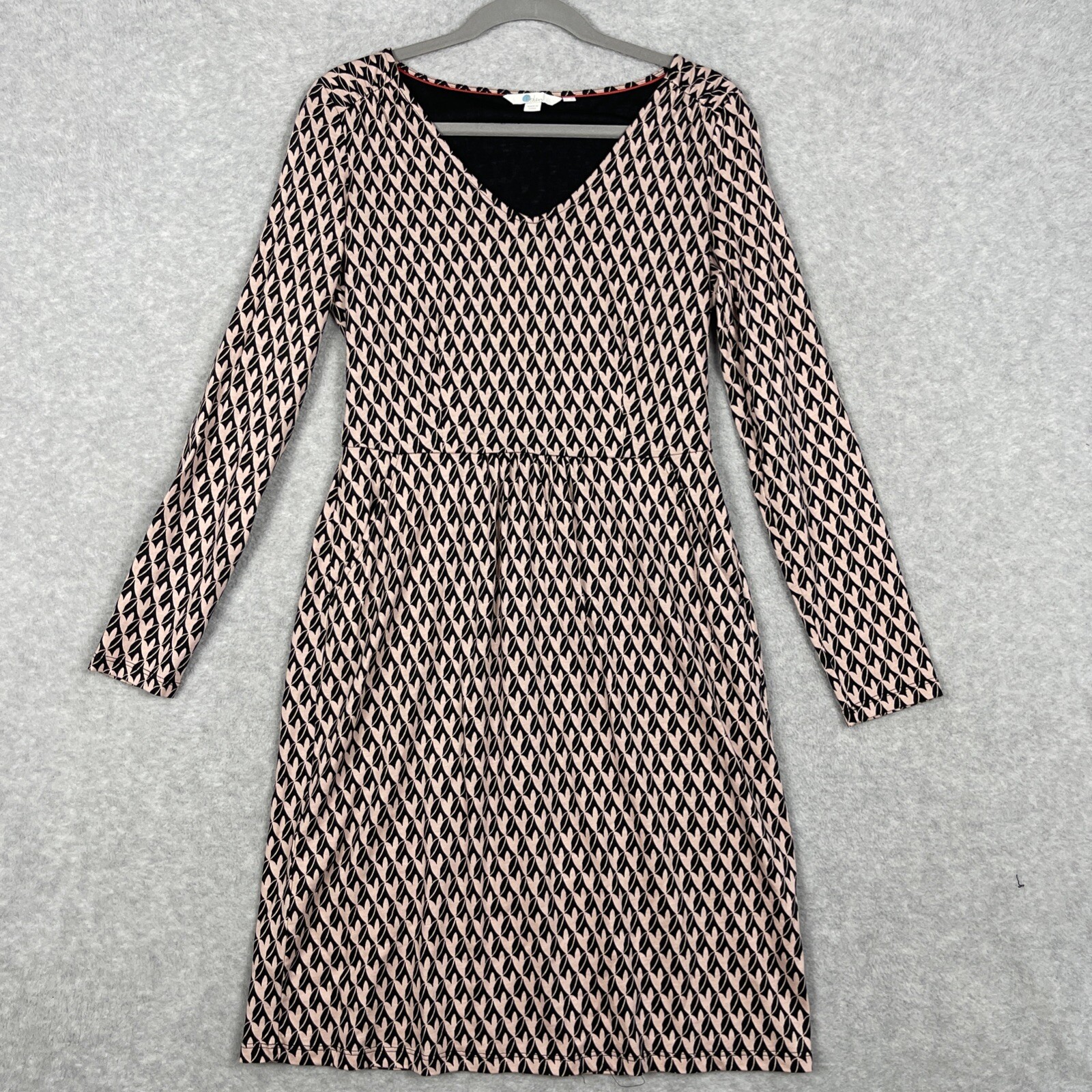 Boden Womens Romilly Dress Size 8R Heart Print Stretch Preppy Valentines