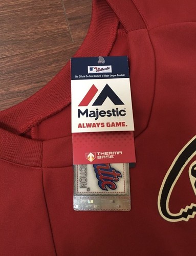 Arizona Diamondbacks Majestic Therma Base Tech Fleece Sweatshirt Men's Medium - Picture 4 of 4