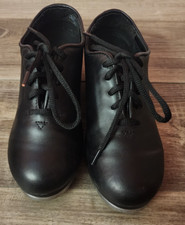 Dance Class Rhythm Tones Jazz Tap Shoes Child Black Size US 2
