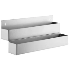 Double Tier Speed Rail Stainless Steel Double Tier Design Store Bottles 24"