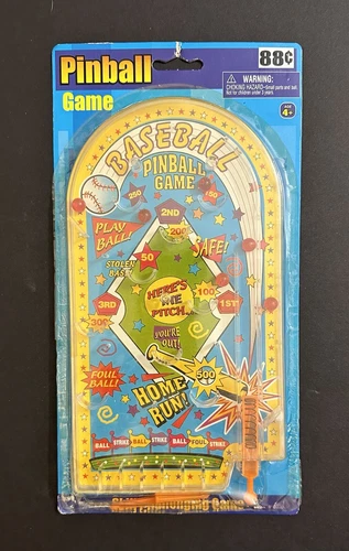 Vintage Baseball Sports Tabletop Pinball Game Skill Challenging
