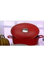 Geoffrey Zakarian Cast Iron 2.6-qt Covered Casserole Cranberry