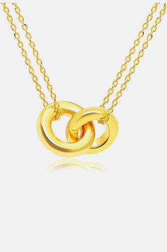 Linked Ring Pendant Chain Necklace - Picture 6 of 6