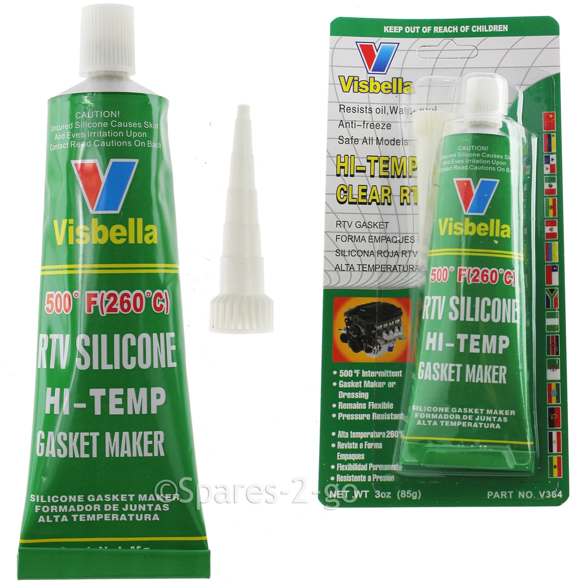 RTV Silicone High Temperature Seal Heat Resistant Glue Hi Temp Cap Oil Exhaust