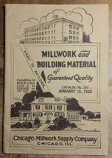 Jan 10, 1925 Chicago Millwork Supply Company Building Material Catalog IL