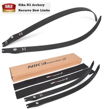 NIKA ARCHERY N3 Carbon Fiber Limb 68" 70" Recurve Bow Limbs Progress Series