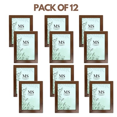 (12er Pack) Holz handgefertigt Bild, Foto, Poster Rahmen, alle Größen, Nussbaum 