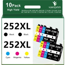 T252XL 252XL Ink Cartridge For Epson WorkForce WF-3620 WF-3640 WF-7610 7710 7720