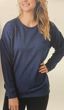 Tuff Athletics Size: LARGE Women's Crewneck Tencel Sweatshirt Color:blue