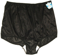 Vintage NwT TOBY-GALE Sheer Black High Rise Sissy Nylon Granny Panties 14 XL/XXL