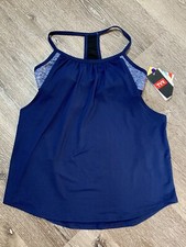 TYR Women's Mantra Shea 2 in 1 Tank Swimming Top Navy Blue Size XS 0-2 New