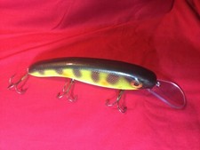 H2O TACKLE 12" SWITCHBACK Muskie Pike Deep Diving Trolling Lure Yellow Perch