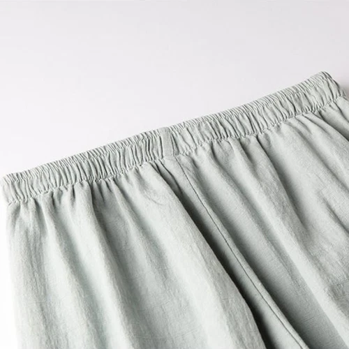 Retro Damen Stickerei Knöchelhose Gummibund weites Bein Hose Freizeit locker - Bild 7 von 27