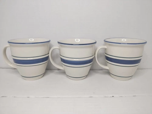 Country Crock By Tienshan Stoneware 16 Oz. Coffee Tea Cups Mugs Set of 5 