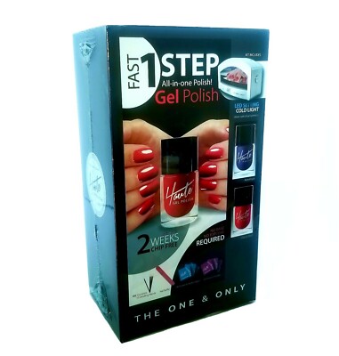 Haute Polish One Step LED Gel Nail Polish Manicure System + 2 Colors New Sealed
