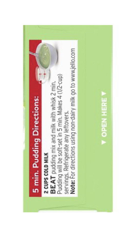 JELLO Pie Instant Pistachio Pudding & Pie Filling 3.4oz eBay