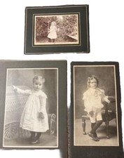  3 Cabinet Card Photo Of Children Named Subject In 2. Good Condition B4FO