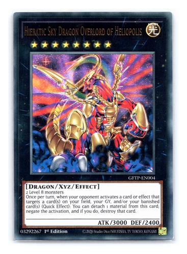 Hieratic Sky Dragon Overlord of Heliopolis - GFTP-EN004 Ultra Rare 1st Ed Yugioh