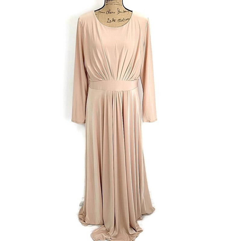 long tan dress