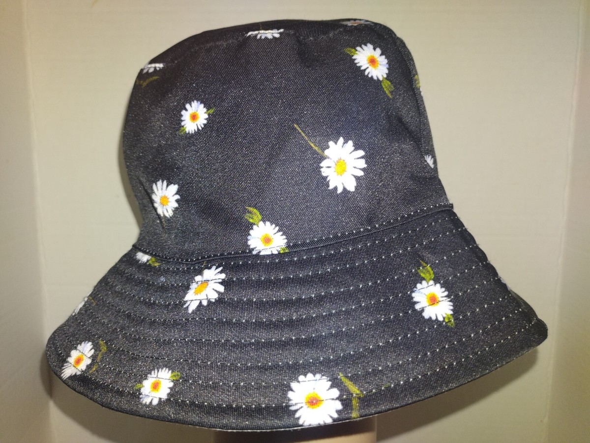 **N/A** Alice + Olivia Reversible Flower Floppy Sun Hat NWT OS Alice and Olivia Womans Reversible Summer Bucket Hat at  main image 3