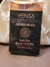 YENSA SILK BRONZING BASE - SUNLIT GLOW BRONZER & BRUSH  (Full Size/NIB)