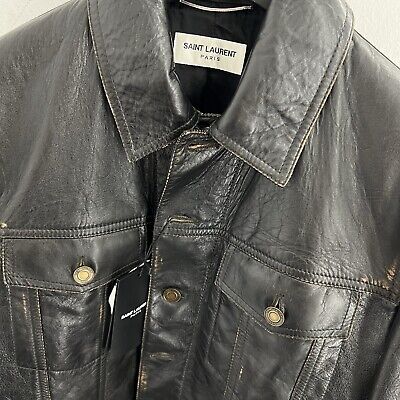Saint Laurent Vintage Leather Trucker Jacket | eBay Saint Laurent Vintage Leather Trucker Jacket | eBay