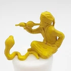 Vintage 1950's Marx Super Circus Snake Charmer Yellow Rubber Sideshow Figure