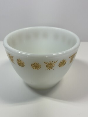 Vintage Pyrex Corning Butterfly Gold sugar bowl