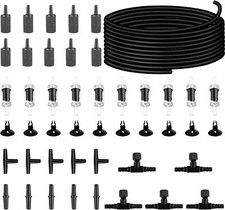 32.8Ft Aquarium Airline Tubing Kit With Air Stones Check Valves Connectors