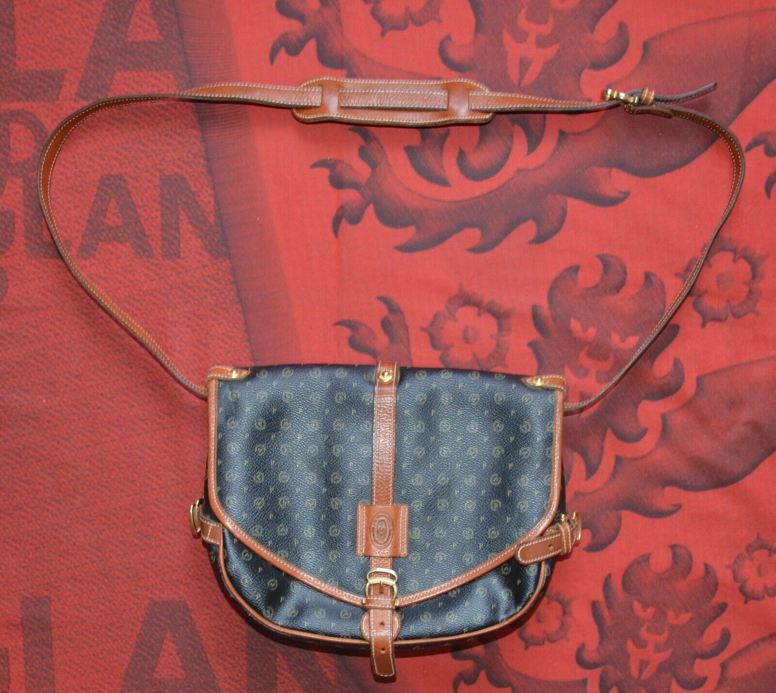 POLLINI Monogram Women's Leather Bag Made In Ital… - image 1