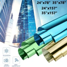 1x 2x One Way Mirror Window Film Heat UV Reflective Privacy Tint for Home Office