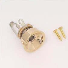 TCS® Gold Electrosocket Style Jack Plate & USA Switchcraft Jack for Fender Tele