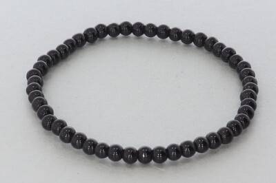  Obsidian schwarz Elegantes Stretch Armband Kugelperlen Ø 4 mm   individuell für