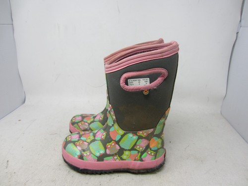Bogs Classic Owl Kids Youth Pull-On Neoprene Waterproof Rain Boots - Size 2 - Picture 6 of 18
