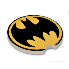 Batman Symbol Absorbent Car Coaster Black Batman Symbol Absorbent Car Coaster Black