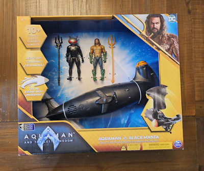 Aquaman DC Comics AQUAMAN vs BLACK MANTA Battle Set 4'' Action Figs. New & Sealed