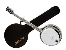 Gold Tone LEFT-HANDED OB-2AT Archtop Bowtie Resonator Banjo with Case-NEW