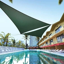 ColourTree Green Custom Size Triangle Sun Shade Sail Canopy Fabric Outdoor Patio