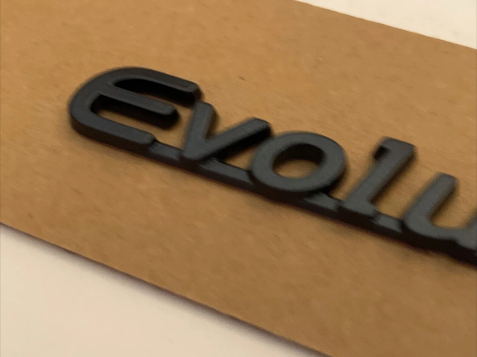 Mitsubishi 7415A007 Evolution  MR badge / Emblem Grey / red self adhesive NEW - Image 4 of 4