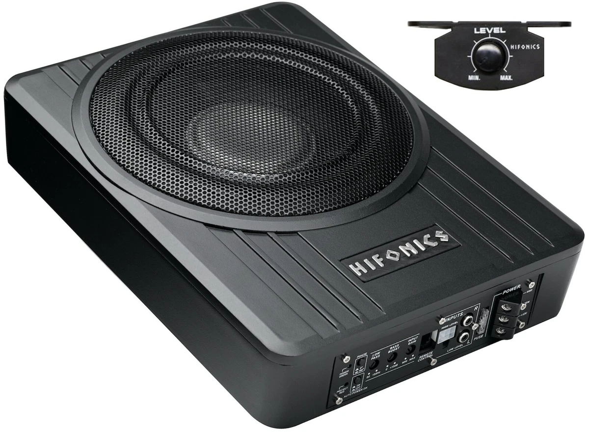 Hifonics BW-110A 800W 10 Under Seat Powered Subwoofer Active Hideaway Car  Sub