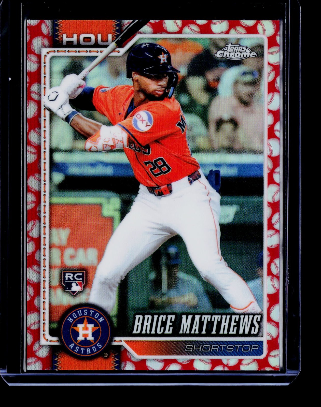 2026 Topps Chrome #169 Brice Matthews Baseball Seams Refractors Rc
